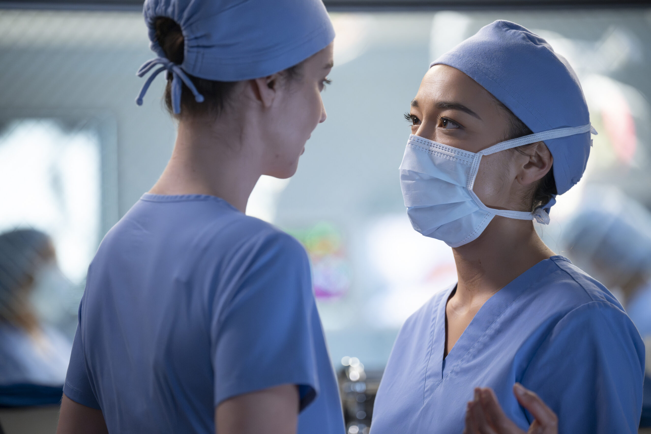 Grey's Anatomy Season 21 Episode 6, "Night Moves." ADELAIDE KANE, MIDORI FRANCIS