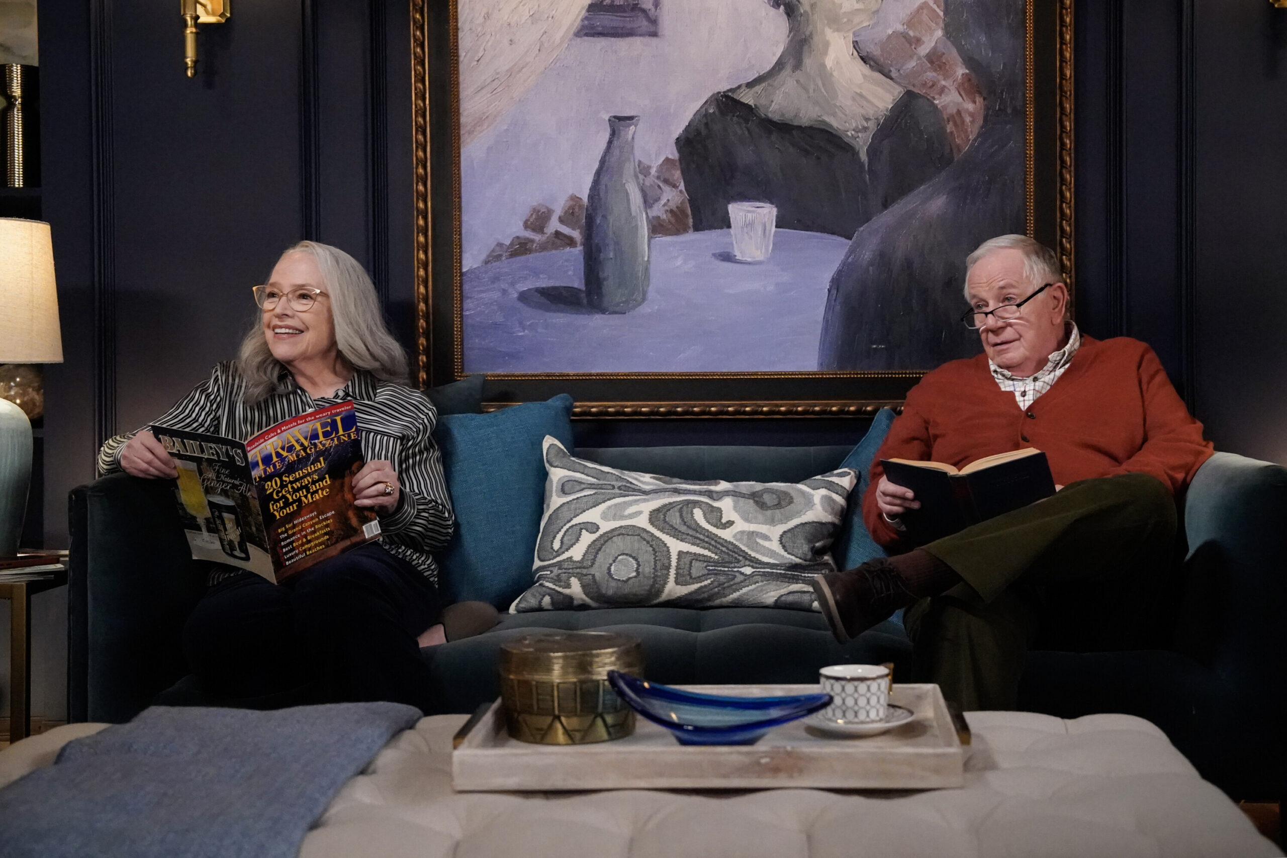 Matlock Season 1 Episode 5 - Kathy Bates and Sam Anderson | Tell-Tale TV Still from Matlock Season 1 Episode 5 of Kathy Bates as Madeline Matlock and Sam Anderson as Edwin Kingston pictured from left to right..