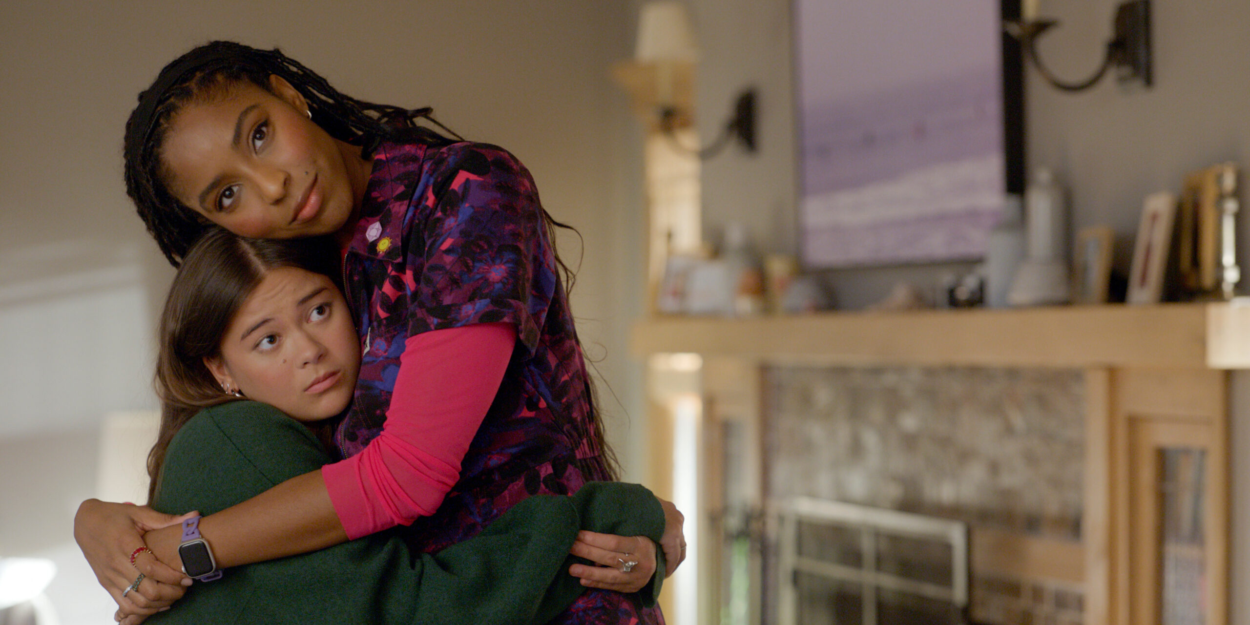 Gaby embraces Alice as they stand in a kitchen on Shrinking Season 2 Episode 6, "In a Lonely Place."