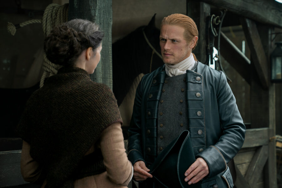 Outlander Season 7 Part 2 - Caitriona Balfe as Claire Randall Fraser, Sam Heughan as Jamie Fraser