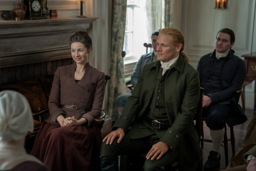 Outlander Season 7 Part 2 - Caitriona Balfe as Claire Randall Fraser, Sam Heughan as Jamie Fraser