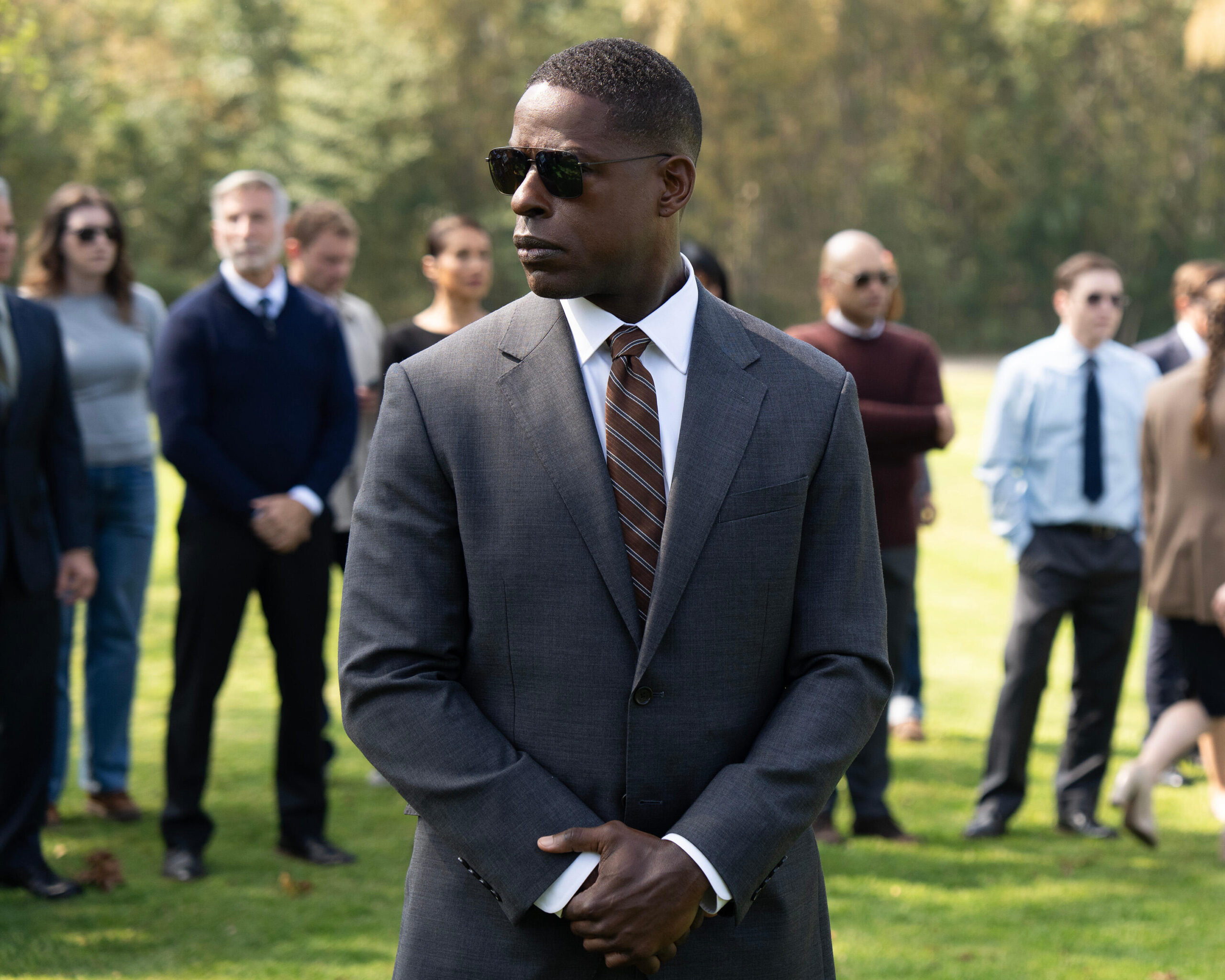 Still from Paradise Season 1 Episode 1 of Sterling K. Brown.