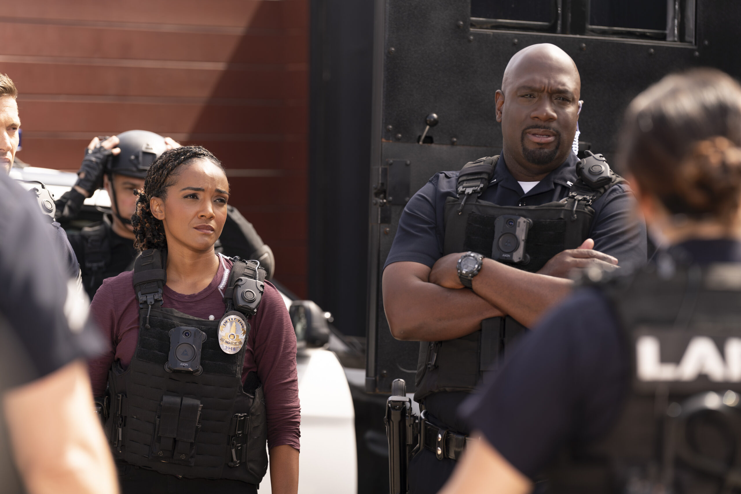 The Rookie Season 7 Episode 1 "The Shot" -- MEKIA COX, RICHARD T. JONES | Tell-Tale TV The Rookie Season 7 Episode 1 "The Shot" -- MEKIA COX, RICHARD T. JONES
