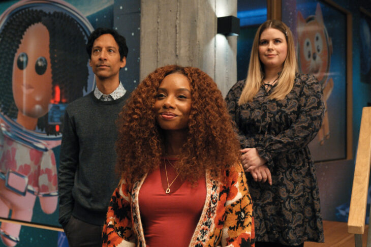 Mythic Quest Season 4 Episode 1 -- Danny Pudi, Imani Hakim and Jessie Ennis Danny Pudi and Imani Hakim Talk ‘Mythic Quest’ Season 4 and What to Expect From Their Characters This Season [Interview] 