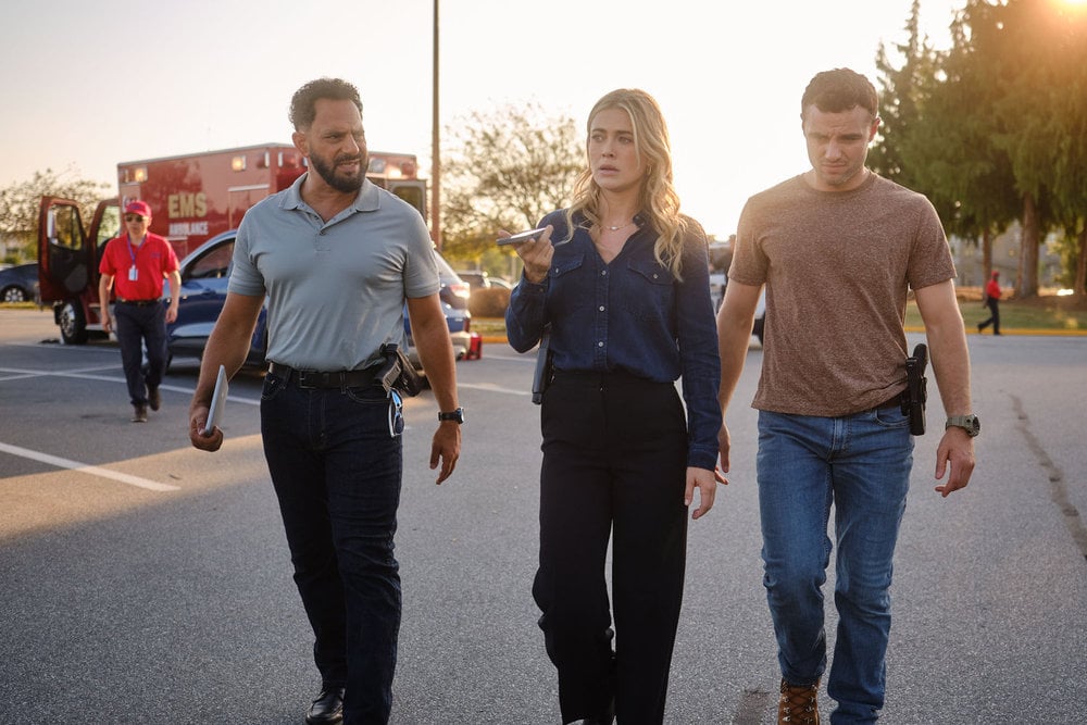 The Hunting Party Season 1 Episode 5 - Roy Barber - Patrick Sabongui as Jacob Hassani, Melissa Roxburgh as Rebecca 'Bex' Henderson, Josh McKenzie as Shane Florence