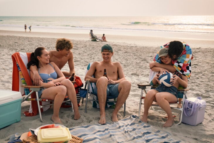 The Summer I Turned Pretty Season 3 - First Look -- Belly (Lola Tung), Jeremiah (Gavin Casalegno), Conrad (Christopher Briney), Steven (Sean Kaufman), and Taylor (Rain Spencer) What to Expect from The Summer I Turned Pretty Season 3 