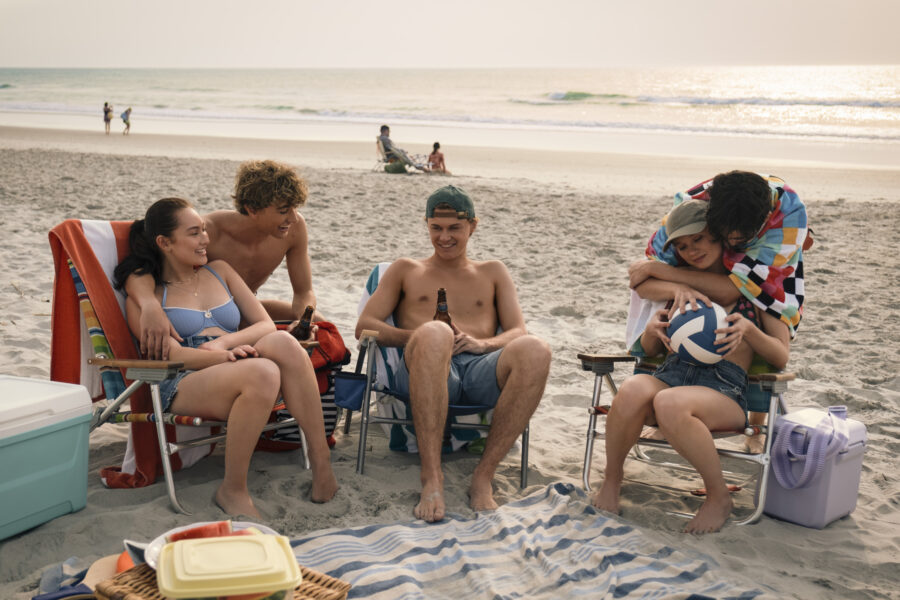 The Summer I Turned Pretty Season 3 - First Look | Tell-Tale TV The Summer I Turned Pretty Season 3 - First Look -- Belly (Lola Tung), Jeremiah (Gavin Casalegno), Conrad (Christopher Briney), Steven (Sean Kaufman), and Taylor (Rain Spencer)