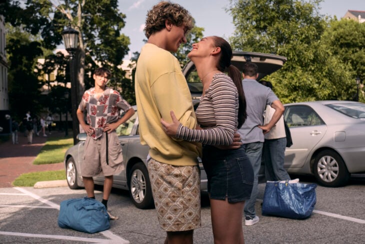 The Summer I Turned Pretty Season 3 - First Look -- Steven (Sean Kaufman) , Jeremiah (Gavin Casalegno), and Belly (Lola Tung)