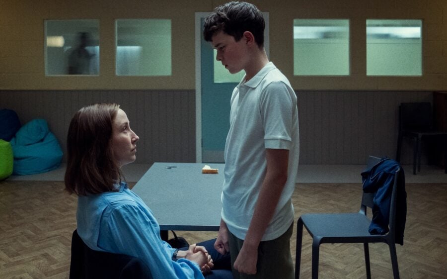 Erin Doherty as Briony Ariston, Owen Cooper as Jamie Miller in Adolescence". (Photo: Cr. Courtesy of Ben Blackall/Netflix © 2024)