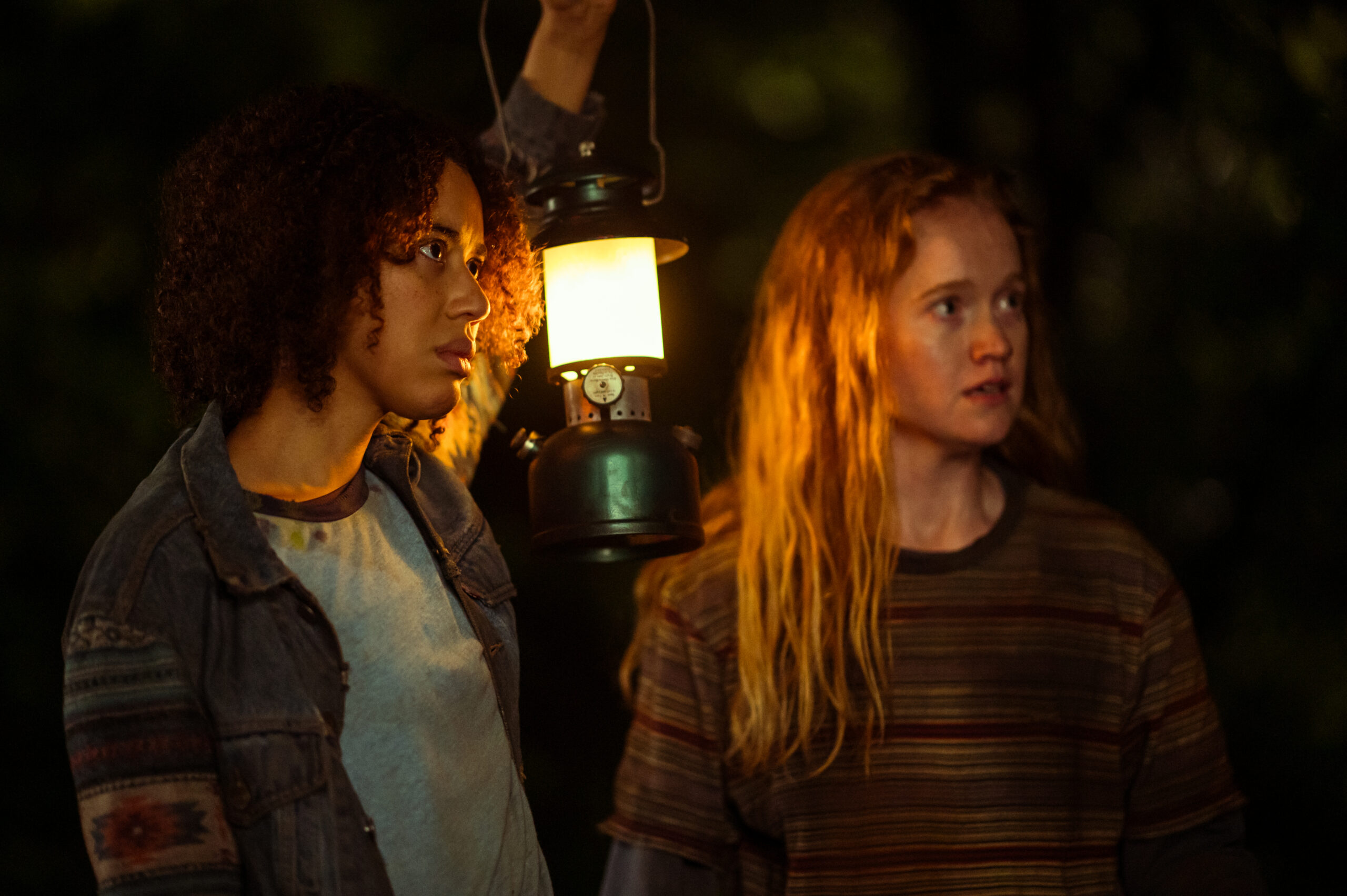 Jasmin Savoy Brown as Taissa and Liv Hewson as Van on Yellowjackets Season 3 Episode 7, "Croak."