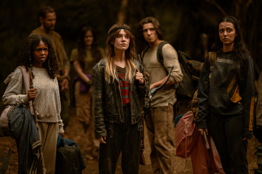 A Normal, Boring Life | Tell-Tale TV Sophie Thatcher as Natalie and Kevin Alves as Travis on Yellowjackets Season 3 Episode 9, "How the Story Ends."