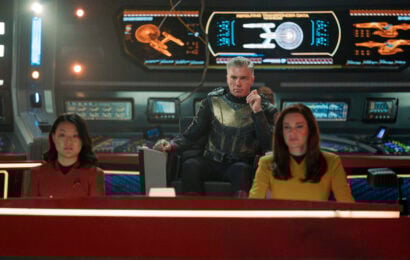 Star Trek: Strange New Worlds Season 3 -- Rong Fu as Mitchell, Anson Mount as Pike, and Rebecca Romijn as Una Star Trek: Strange New Worlds Review: Hegemony, Part II and Wedding Bell Blues (Season 3 Episodes 1 and 2) 