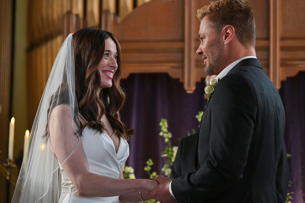 Chicago P.D. Season 12 Episode 22, "Vows" - (l-r) Marina Squerciati as Officer Kim Burgess and Patrick John Flueger as Officer Adam Ruzek