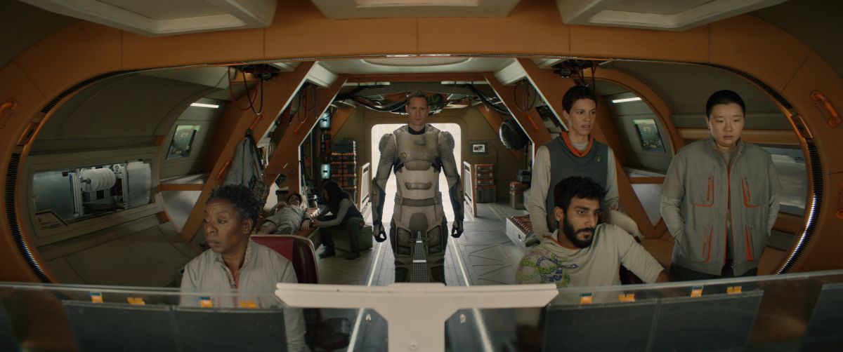 Murderbot Season 1 Episode 8 Foreign Object 5 | Tell-Tale TV Noma Dumezweni as Mensah, Alexander Skarsgard as SecUnit, Akshay Khanna as Ratthi, Tattiawna Jones as Arada and Sabrina Wu as Pin-Lee on Murderbot Season 1 Episode 8, "Foreign Object."