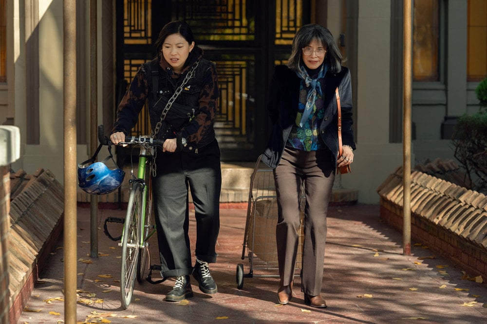 Poker Face - Season 2 | Tell-Tale TV Awkwafina as Maddy and Lauren Tom as Anne on Poker Face Season 2 Episode 9, "A New Lease on Death."