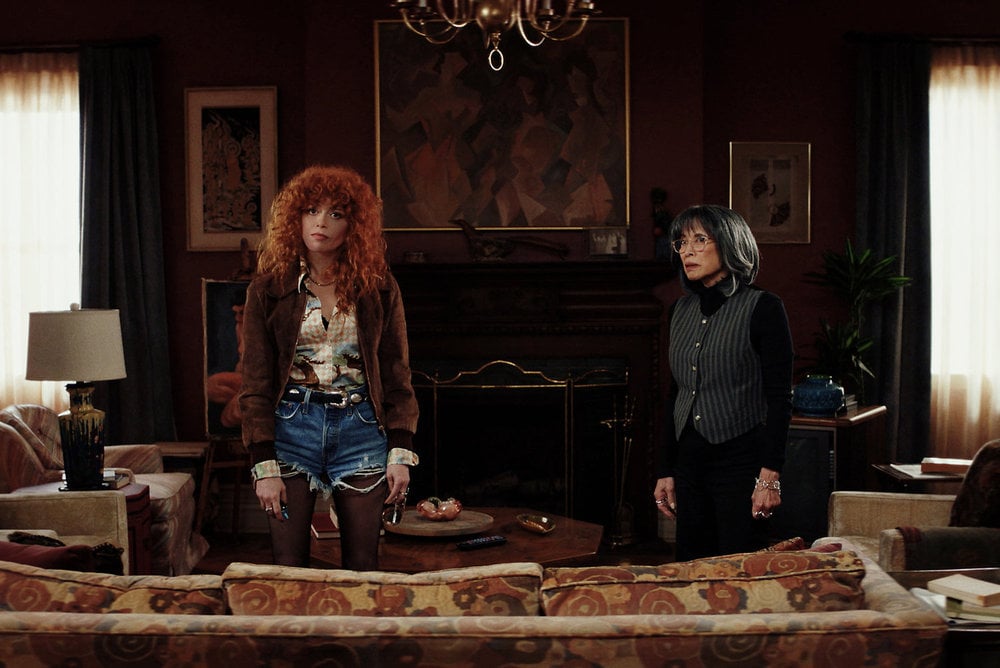 Natasha Lyonne as Charlie and Lauren Tom as Anne on Poker Face Season 2 Episode 9, "A New Lease on Death."
