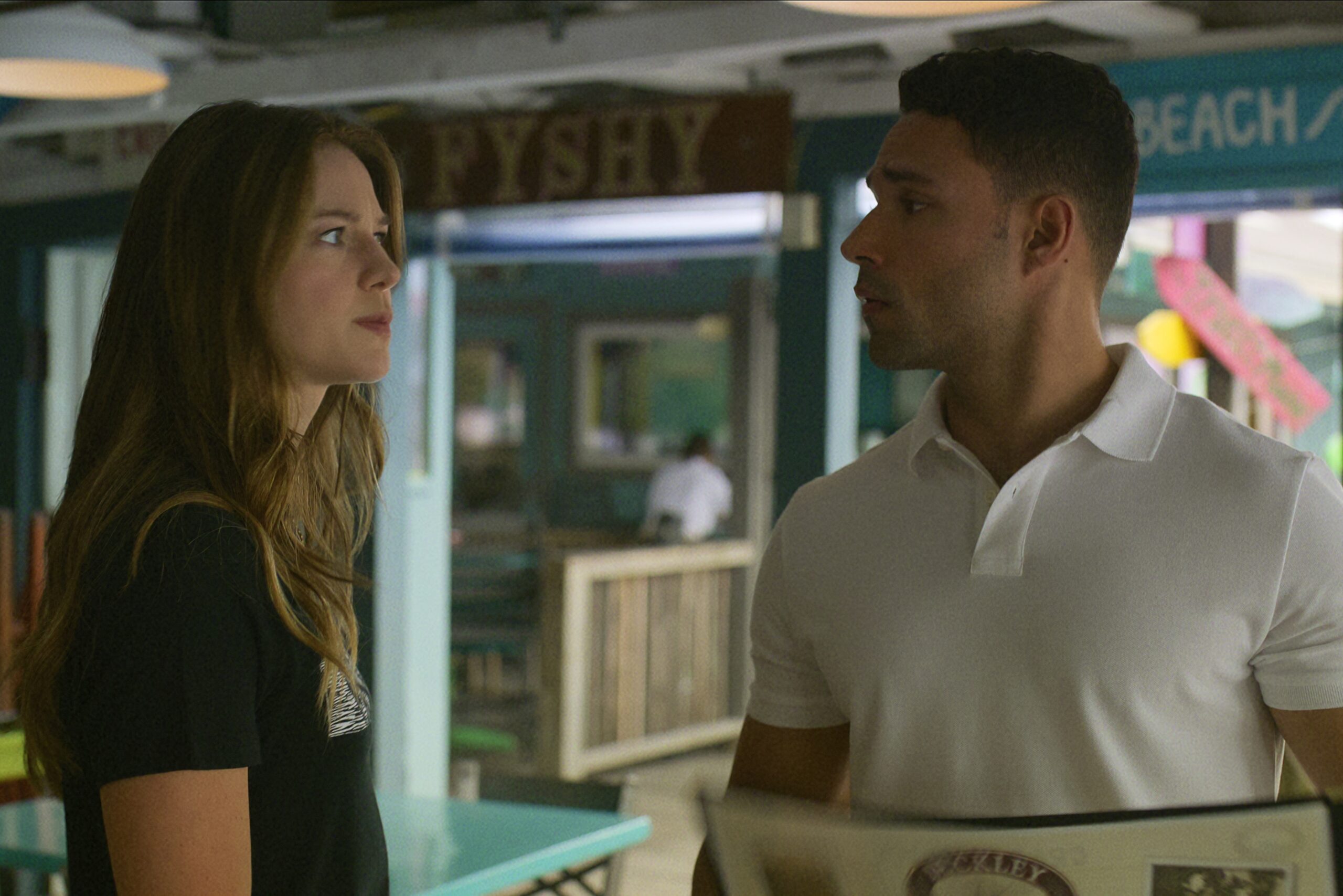 The Waterfront Season 1 Episode 2 - (l-r) Melissa Benoist as Bree Buckley and Rafael Silva as Shawn West