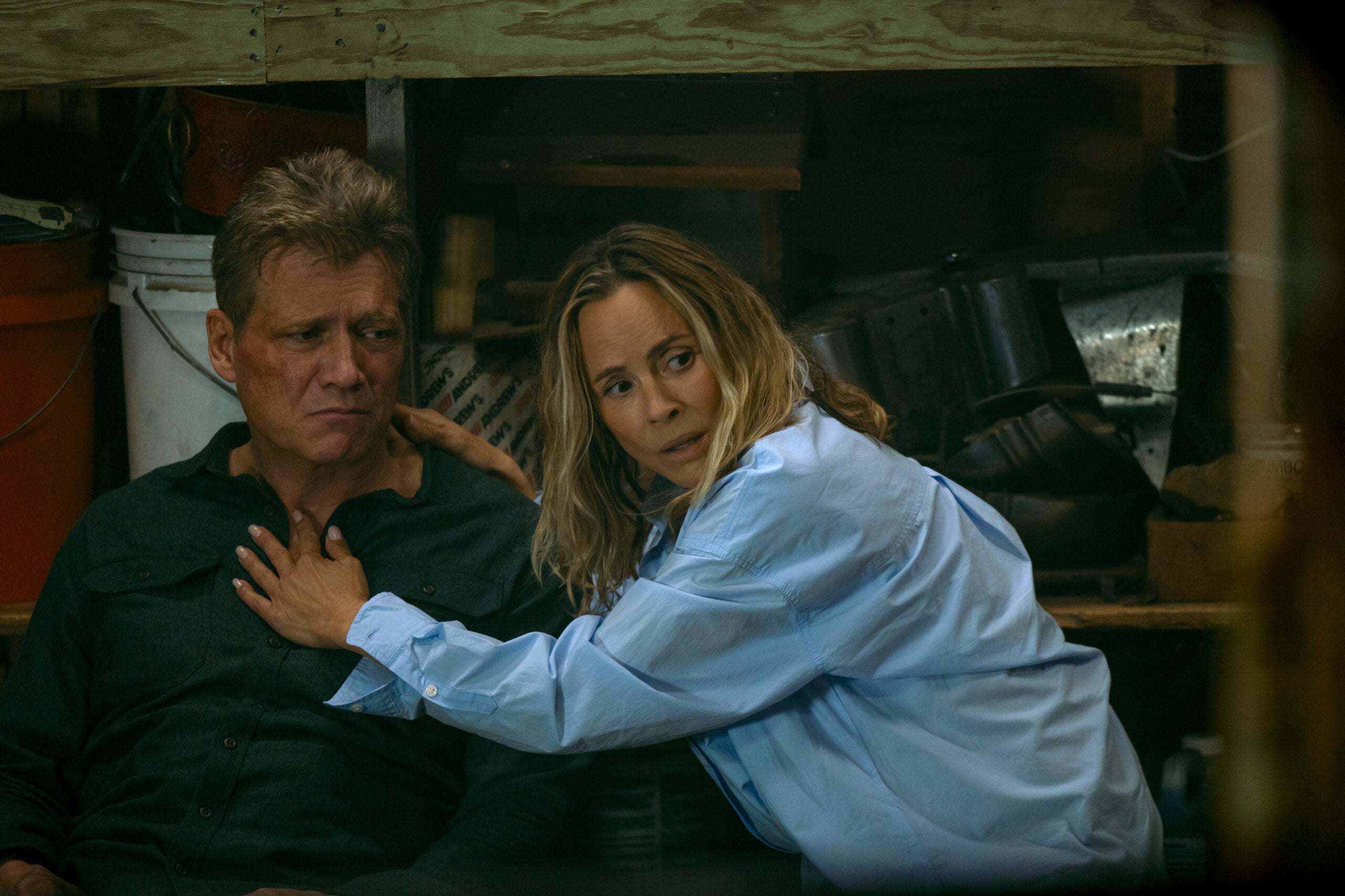 The Waterfront Season 1 Episode 4 - (l-r) Holt McCallany as Harlan Buckley and Maria Bello as Belle Buckley