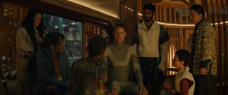 Alexander Skarsgard as SecUnit on Murderbot Season 1 Episode 10, "The Perimeter." Murderbot Season 1 Episode 10 Review: The Perimeter 