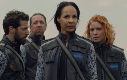Amanda Brugel as Rita on Murderbot Season 1 Episode 9, "All Systems Red." Murderbot Season 1 Episode 9 Review: All Systems Red 