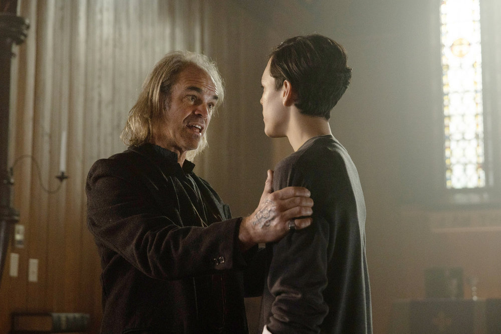 Revival Season 1 Episode 7 - Steven Ogg and Luca Villacis | Tell-Tale TV Still from Revival Season 1 Episode 7 of Steven Ogg as Blaine Abel and Luca Villacis as Tyler Barrow pictured from left to right.