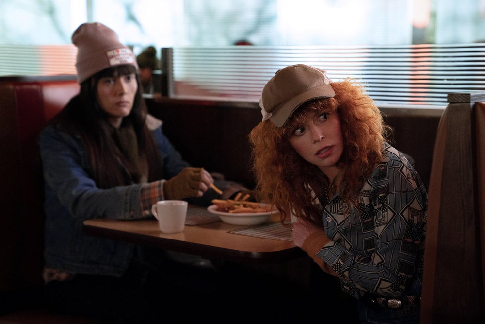 Poker Face - Season 2 | Tell-Tale TV Patti Harrison as Alex and Natasha Lyonne as Charlie on Poker Face Season 2 Episode 12, "The End of the Road."