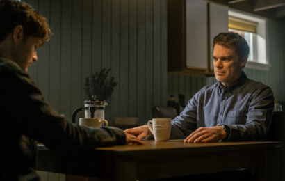 Dexter: Resurrection Season 1 Episode 5, "Murder Horny" - (l-r) Jack Alcott as Harrison Morgan and Michael C. Hall as Dexter Morgan Dexter: Resurrection Season 1 Episode 5 Review: Murder Horny 