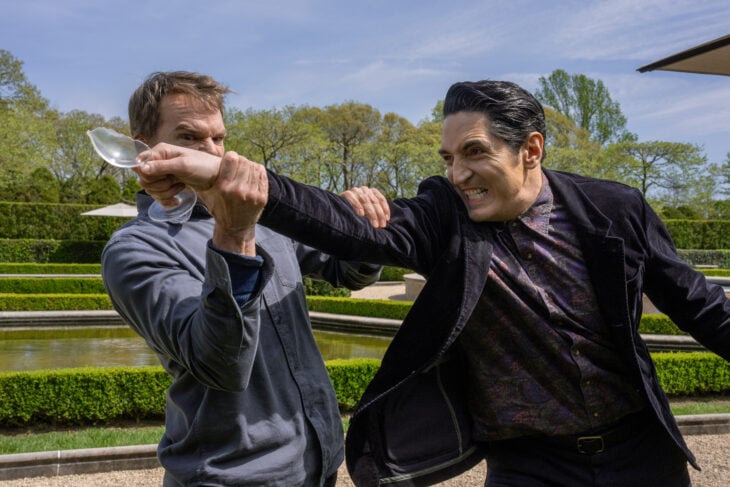 Dexter: Resurrection Season 1 Episode 7, "Course Correction" - (l-r) Michael C. Hall as Dexter Morgan and David Dastmalchian as Gareth