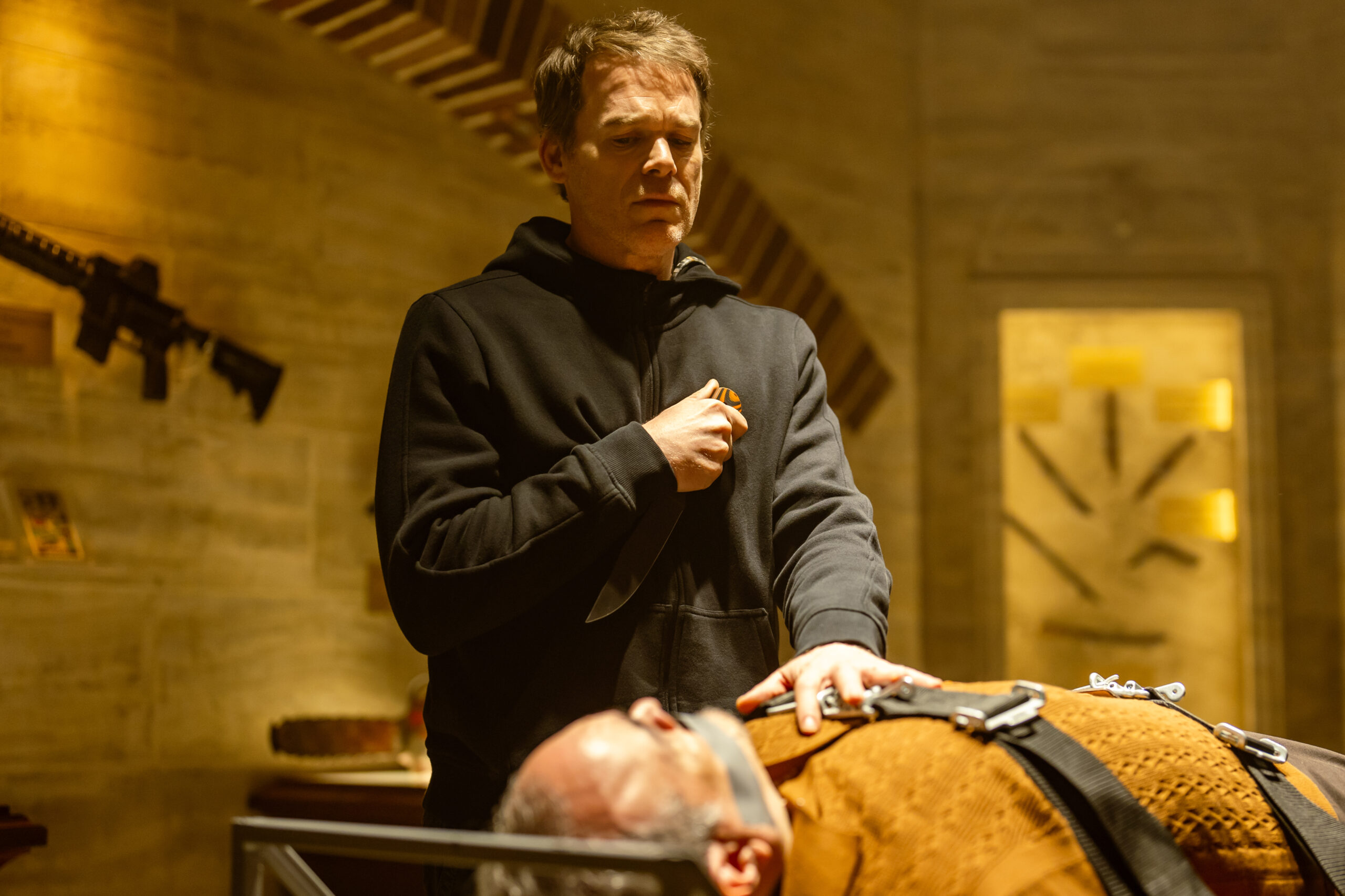 Dexter: Resurrection Season 1 Episode 9, "Touched By An Ángel" - (l-r) Michael C. Hall as Dexter Morgan and David Zayas as Angel Batista