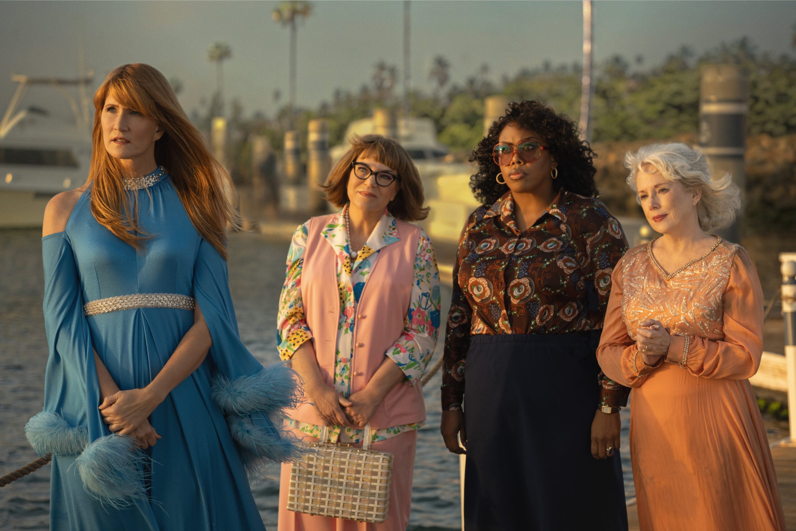 Palm Royale Season 2 -- Laura Dern, Mindy Cohn, Amber Chardae Robinson and Julia Duffy