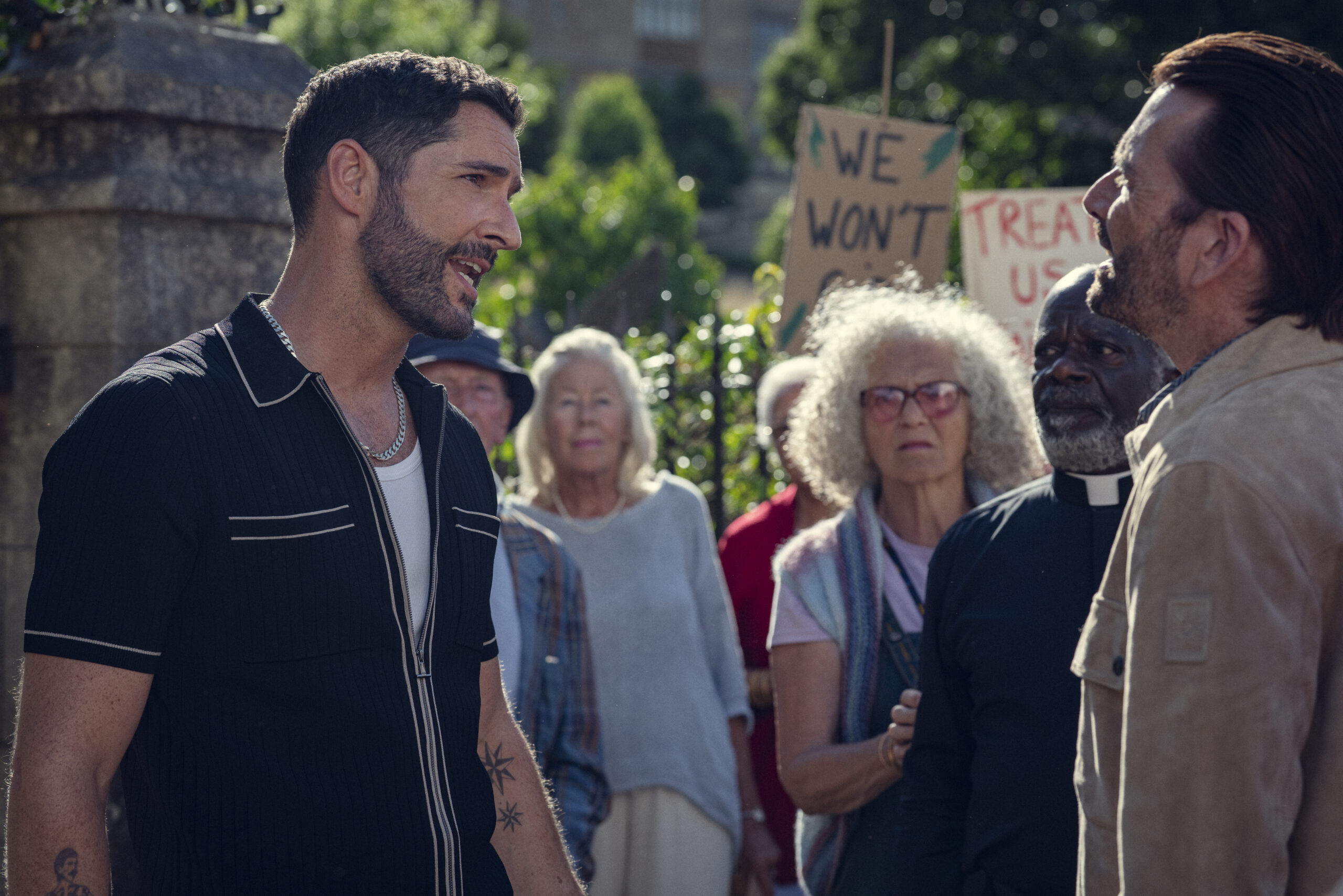 The Thursday Murder Club | Tell-Tale TV The Thursday Murder Club - (l-r) Tom Ellis and David Tennant
