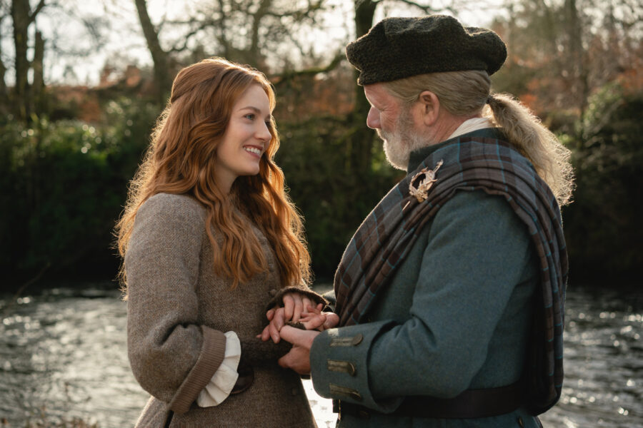 Outlander: Blood of my Blood_101_Providence_Left to Right: Harriet Slater (“Ellen MacKenzie”) and Peter Mullan
