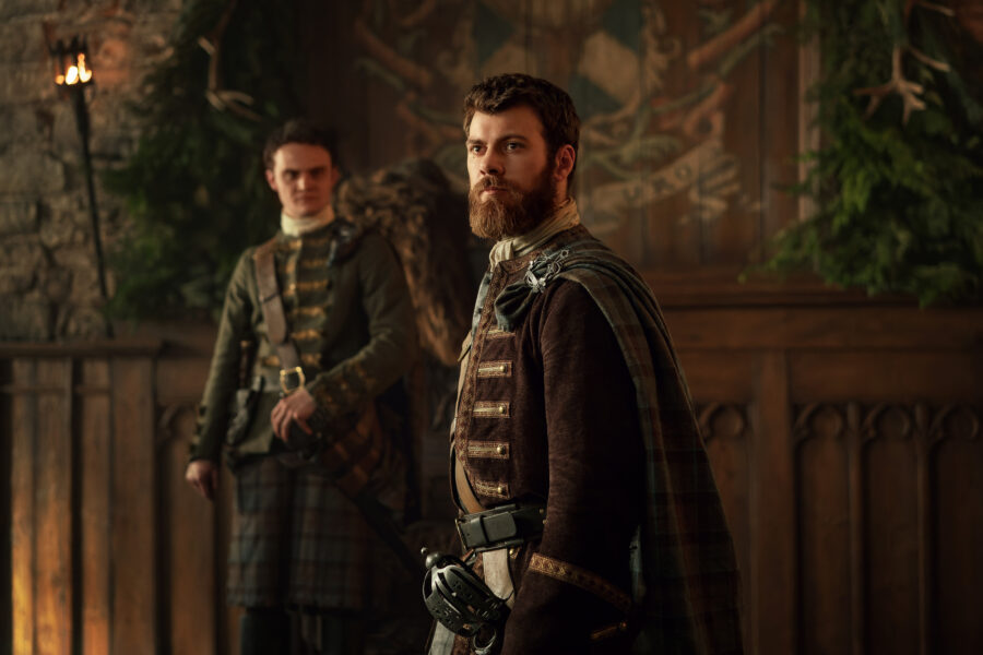 Outlander: Blood of my Blood 103 — Séamus McLean Ross ("Colum MacKenzie") and Sam Retford ("Dougal MacKenzie")