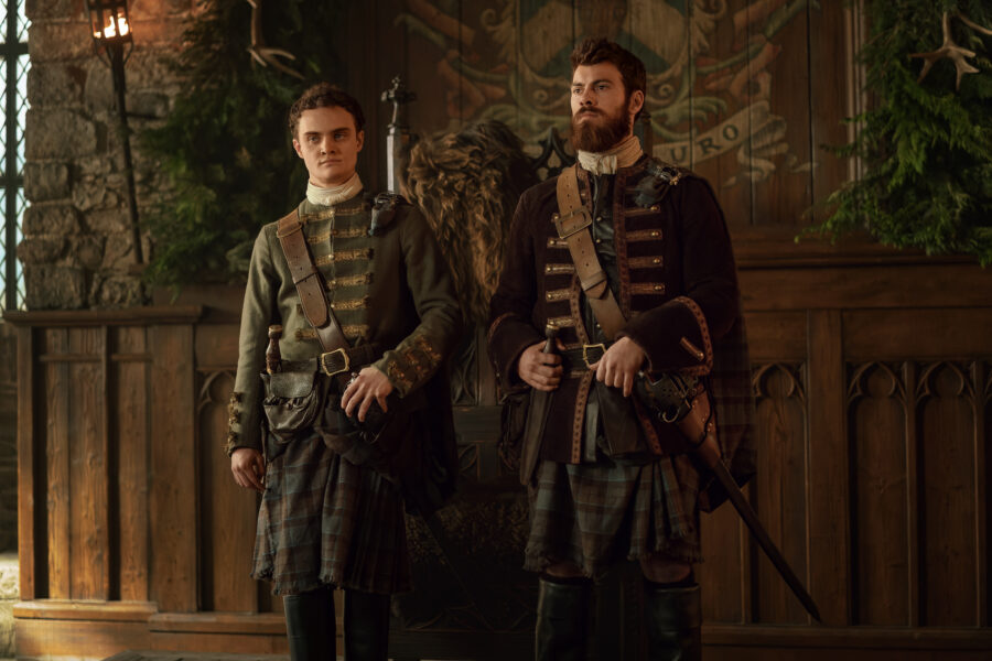 Outlander: Blood of my Blood 103 — Séamus McLean Ross ("Colum MacKenzie") and Sam Retford ("Dougal MacKenzie")