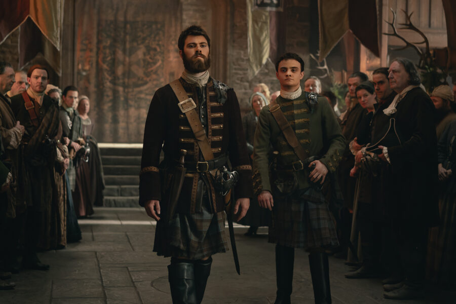 Outlander: Blood of my Blood 103 — Séamus McLean Ross ("Colum MacKenzie") and Sam Retford ("Dougal MacKenzie")