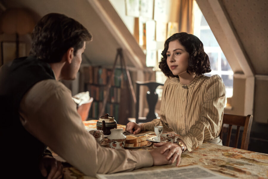Outlander: Blood of my Blood 104 — A Soldier’s Heart, Left to Right: Jeremy Irvine (“Henry Beauchamp”) and Hermione Corfield (“Julia Moriston Beauchamp”) | Tell-Tale TV Outlander: Blood of my Blood 104 — A Soldier’s Heart, Left to Right: Jeremy Irvine (“Henry Beauchamp”) and Hermione Corfield (“Julia Moriston Beauchamp”)
