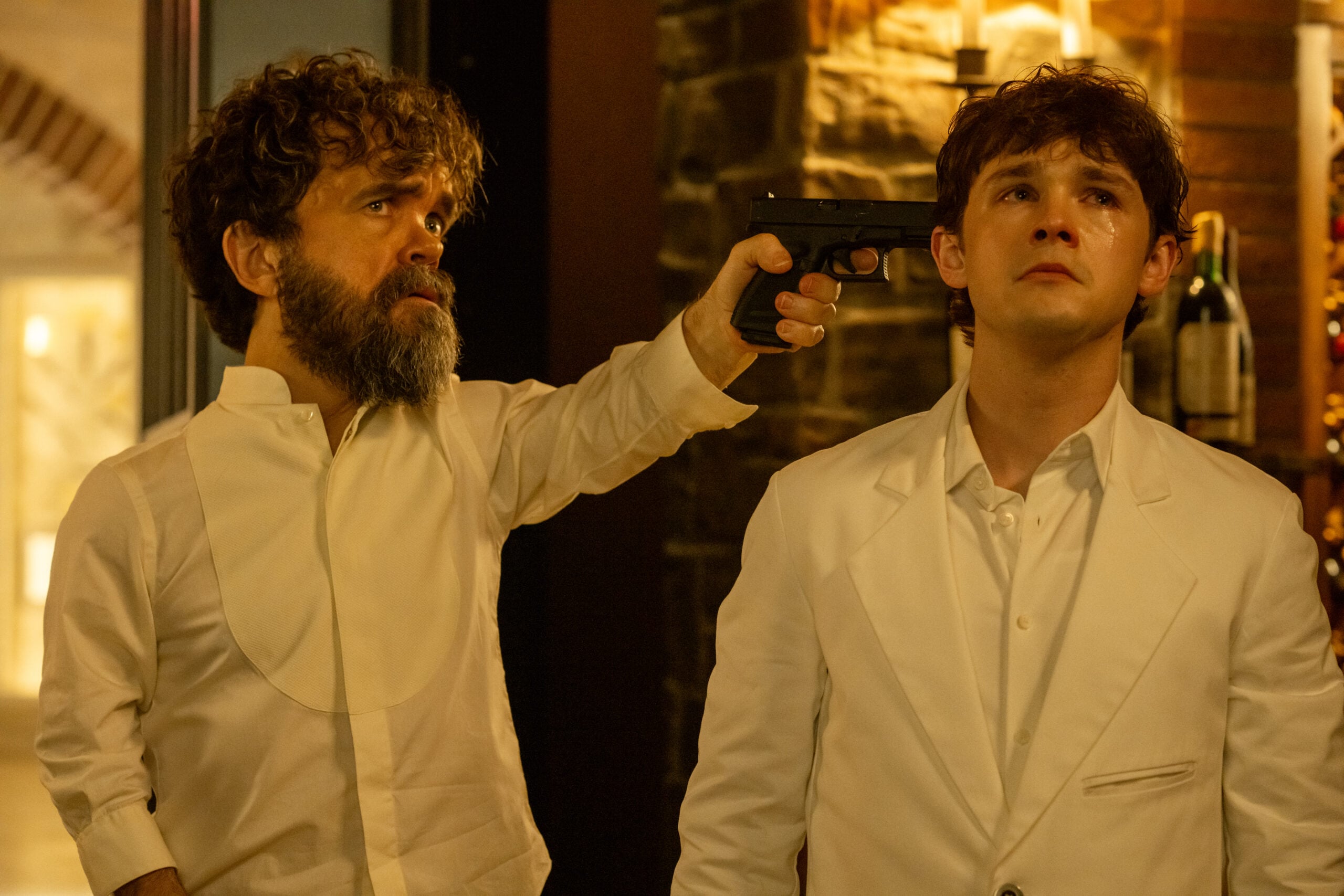 And Justice For All… | Tell-Tale TV Dexter: Resurrection Season 1 Episode 10, "And Justice For All…" - (l-r) Peter Dinklage as Leon Prater and Jack Alcott as Harrison Morgan