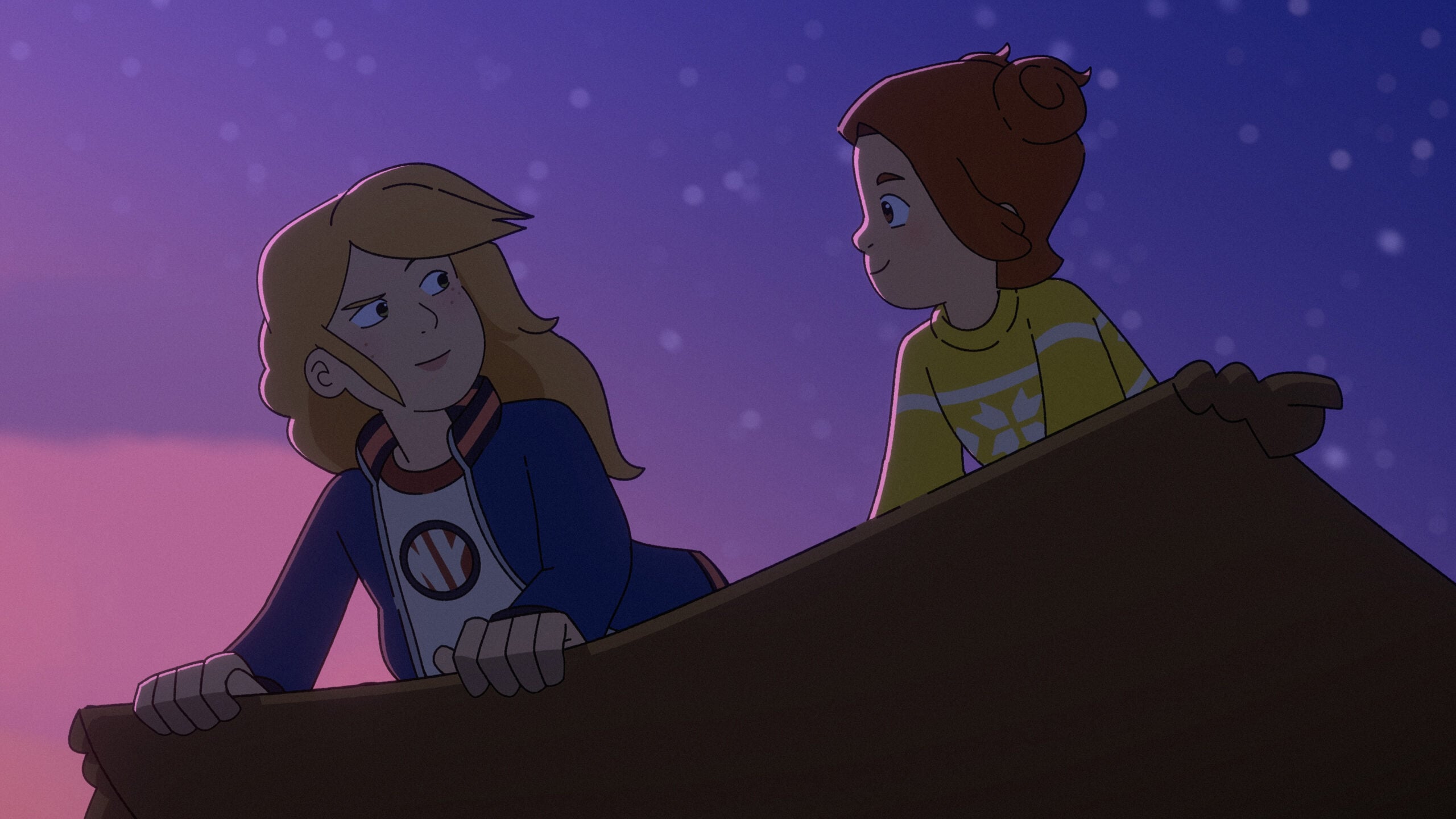 As irmãs ainda voam em um tapete mágico de Sabrina e Daffne Grimm em um tapete mágico do episódio 3 da temporada 1.