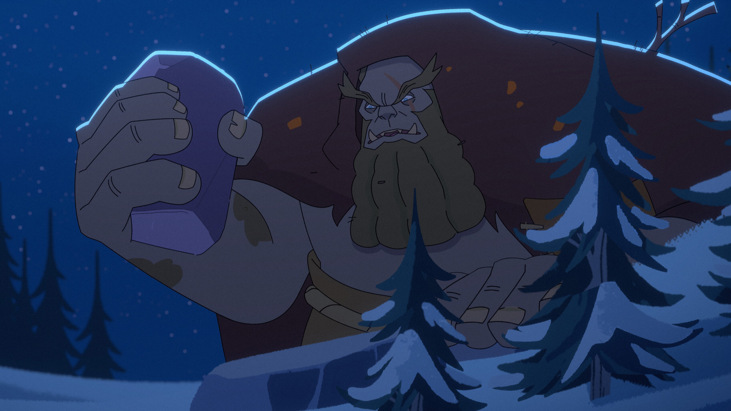 No entanto, o episódio da primeira temporada das irmãs Grims realiza uma rocha do gigante a partir das 5 da noite.