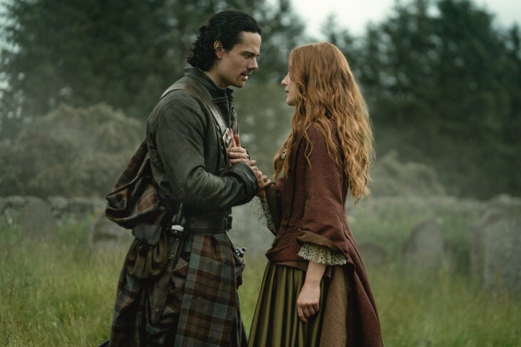 Outlander: Blood of My Blood 109 - Jamie Roy (“Brian Fraser”) and Harriet Slater (“Ellen MacKenzie”)