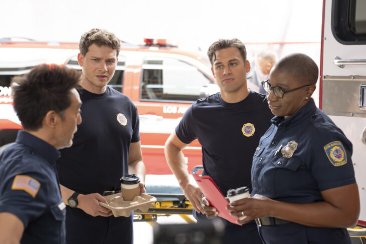 9-1-1 Season 9 Episode 1, "Eat the Rich" -- KENNETH CHOI, OLIVER STARK, RYAN GUZMAN, AISHA HINDS 9-1-1 Season 9 Episode 1 Preview: Eat the Rich 