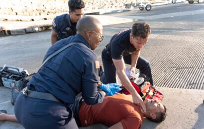 ANIRUDH PISHARODY, AISHA HINDS, RYAN GUZMAN, MARK CONSUELOS 9-1-1 Season 9 Episode 1 Review: Eat the Rich 