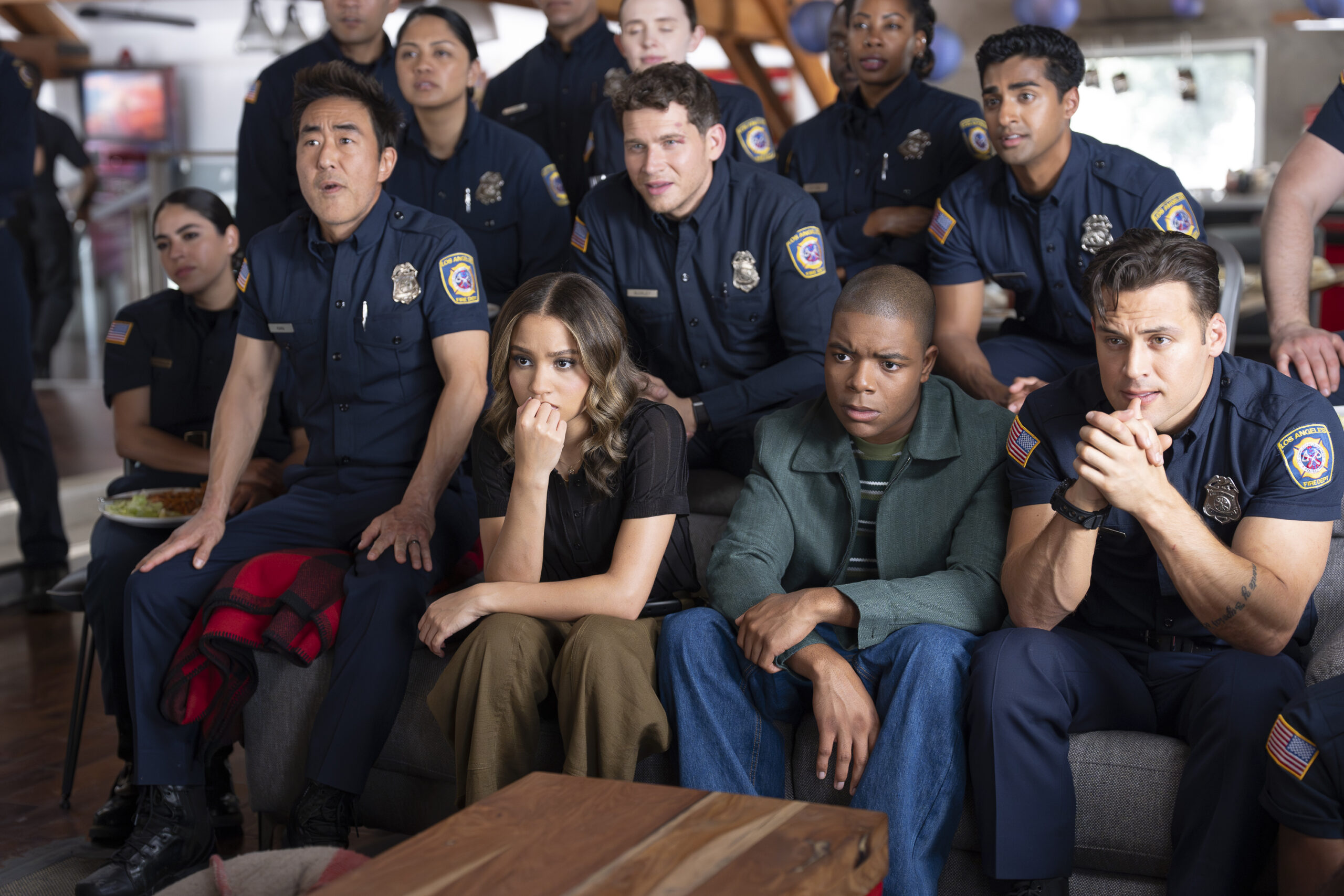 9-1-1 Season 9 Episode 2, "Spiraling" | Tell-Tale TV 9-1-1 Season 9 Episode 2, "Spiraling" -- KENNETH CHOI, CORINNE MASSIAH, OLIVER STARK, ELIJAH M. COOPER, ANIRUDH PISHARODY, RYAN GUZMAN