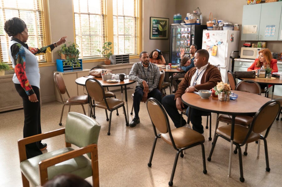 Sheryl Lee Ralph, Quinta Brunson, Tyler James Williams, Jerry Miner, Luke Tenney, Lisa Ann Walter | televisão reveladora Sheryl Lee Ralph, Quinta Brunson, Tyler James Williams, Jerry Miner, Luke Tenney, Lisa Ann Walter