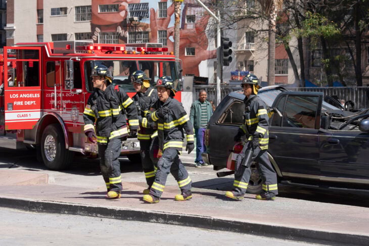 9-1-1 Season 9 Episode 3, "The Sky Is Falling" -- RYAN GUZMAN, OLIVER STARK, KENNETH CHOI, ELIJAH M. COOPER, ANIRUDH PISHARODY What to Expect from 9-1-1 Season 9 Episode 3: The Sky Is Falling 