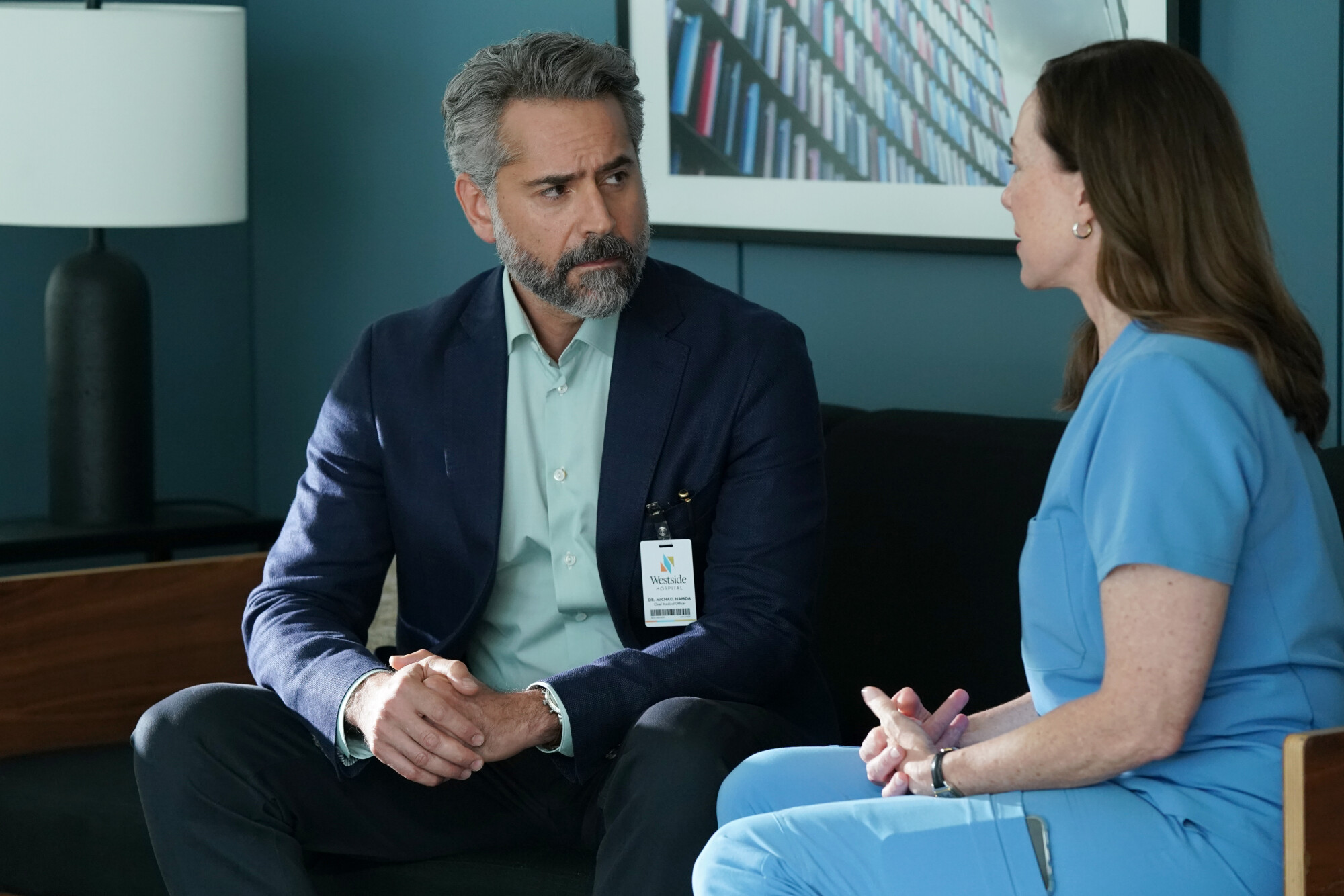 Doc Season 2 Episode 4 - Omar Metwally and Molly Parker | Tell-Tale TV Still from Doc Season 2 Episode 4 of Omar Metwally and Molly Parker pictured from left to right.