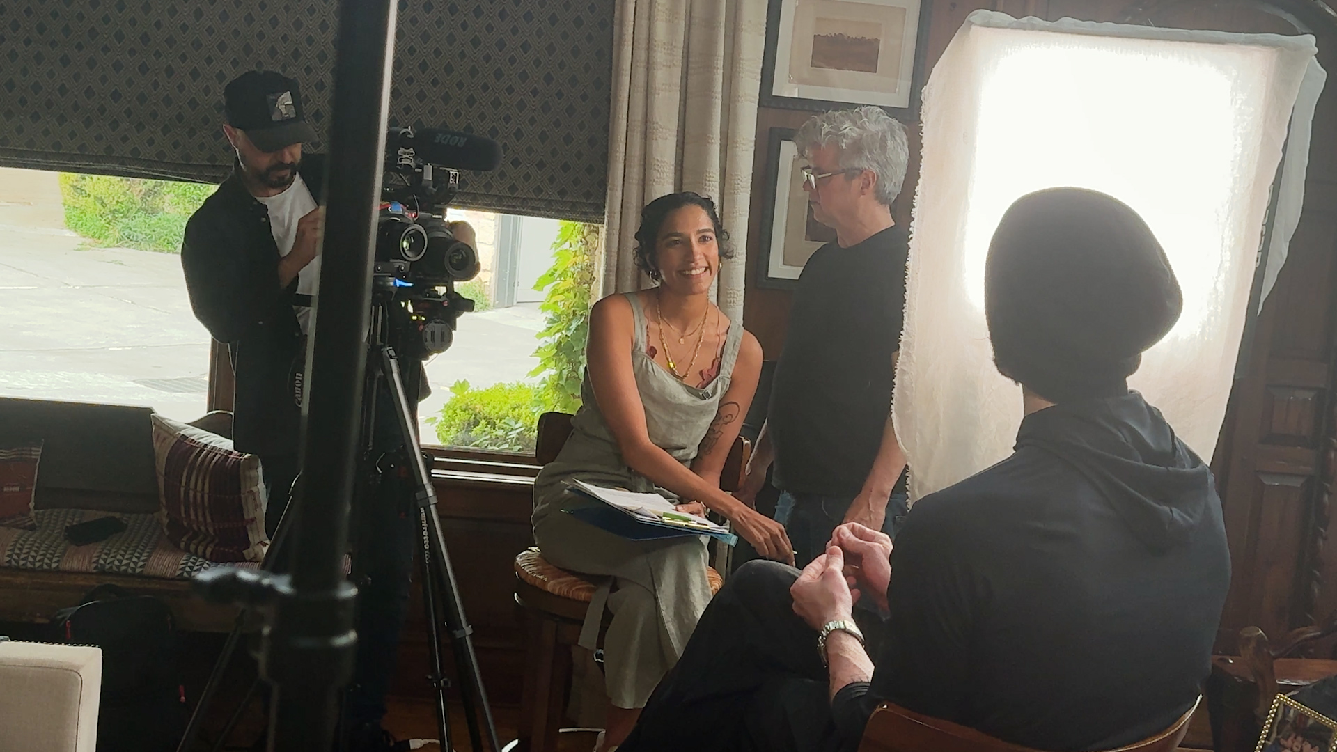 Kevin Konrad Hanna and Meghna Balakumar interviewing Jared Padalecki for the Gilmore Girls Documentary Drink Coffee, Talk Fast | Tell-Tale TV Kevin Konrad Hanna and Meghna Balakumar interviewing Jared Padalecki for the Gilmore Girls Documentary Drink Coffee, Talk Fast