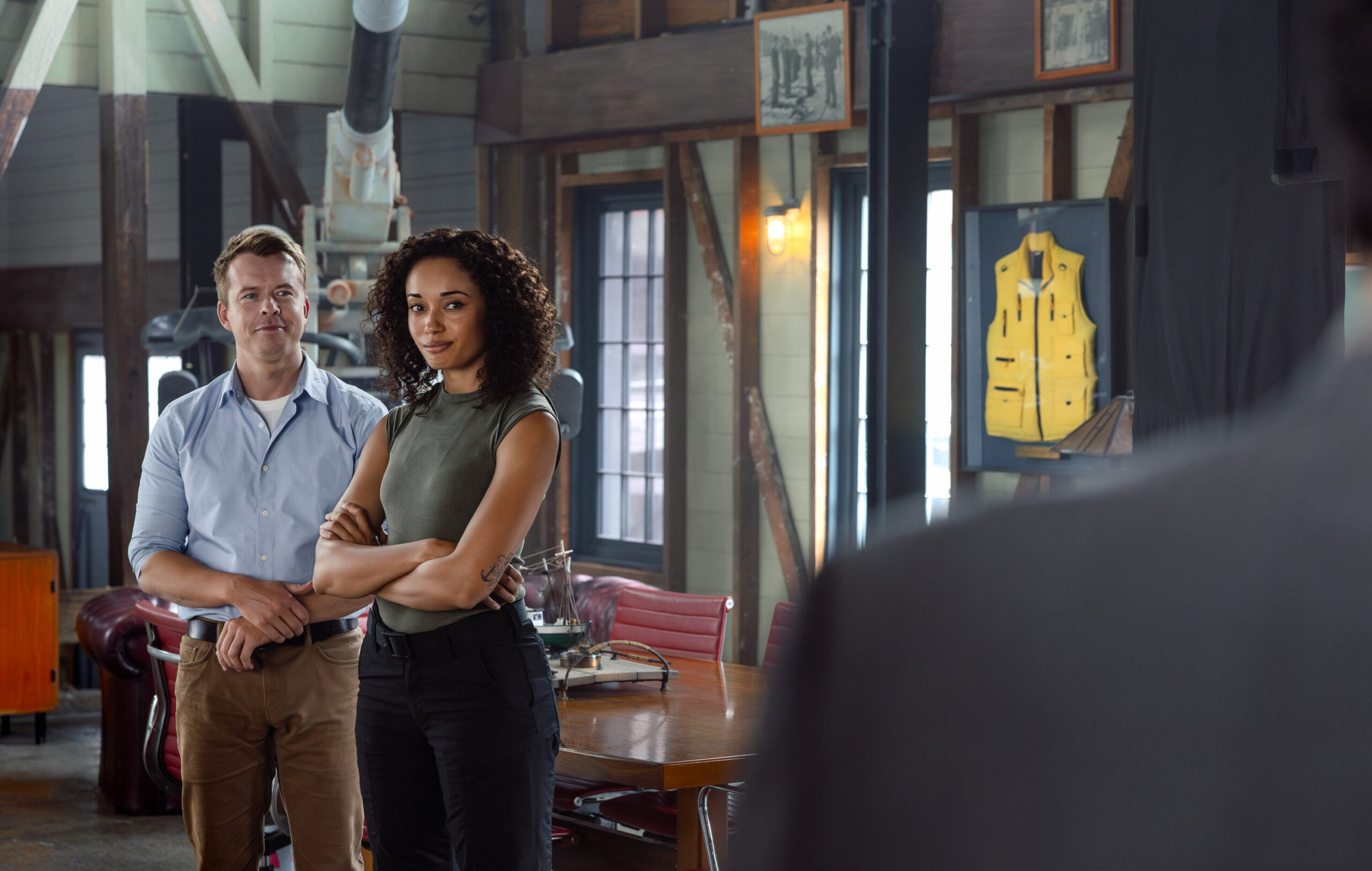 NCIS: Sydney Season 3, Episode 3, "Lost In Translation" -- Todd Lasance as AFP Liaison Officer Sergeant Jim 'JD' Dempsey and Olivia Swann as NCIS Special Agent Captain Michelle Mackey