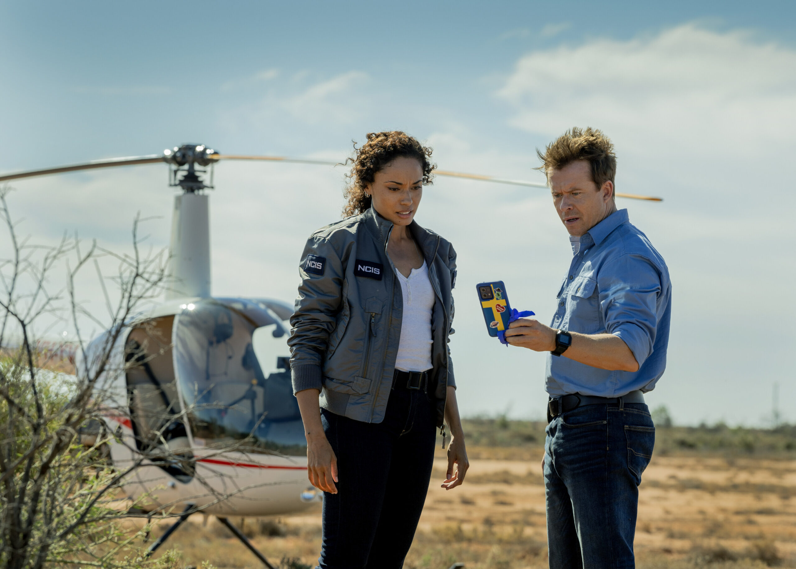 NCIS: Sydney Season 3 Episode 4, "The Truth Is Outback" -- Olivia Swann as NCIS Special Agent Captain Michelle Mackey and Todd Lasance as AFP Liaison Officer Sergeant Jim 'JD' Dempsey