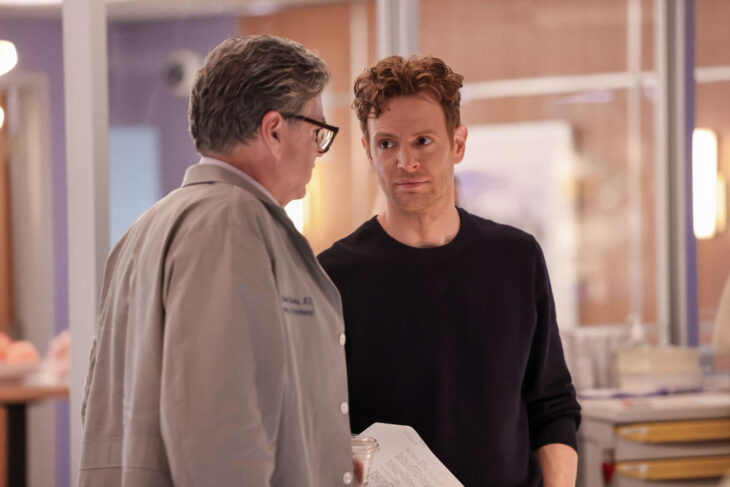 Chicago Med Season 11 Episode 2, "A Game of Inches" - (l-r) Oliver Platt as Dr. Daniel Charles and Nick Gehlfuss as Dr. Will Halstead Chicago Med Season 11 Episode 2 Review: A Game of Inches 